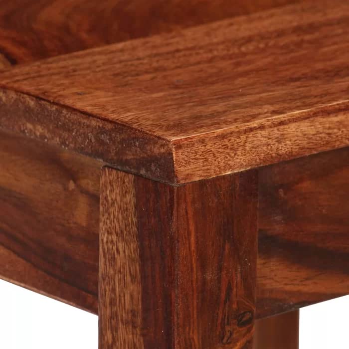 Solid Solid Sheesham Wood Bar Chairs for Home |Solid Long Wooden Chair | High Bar Chair Set of 2 | Brown Finish