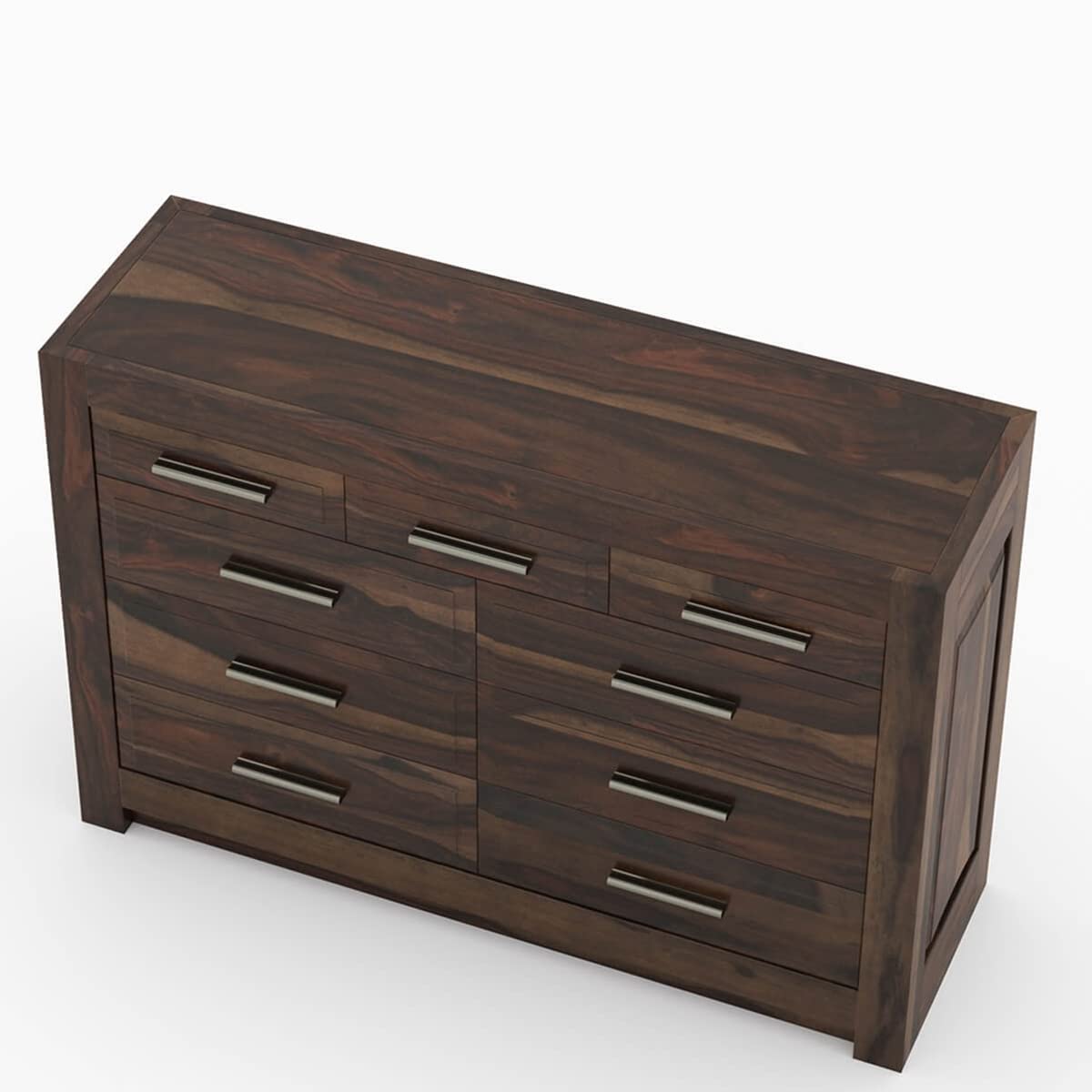 WoodMarwar Solid Sheesham Wood Chest of Drawer 10 Drawers Dresser for Home & Living Room