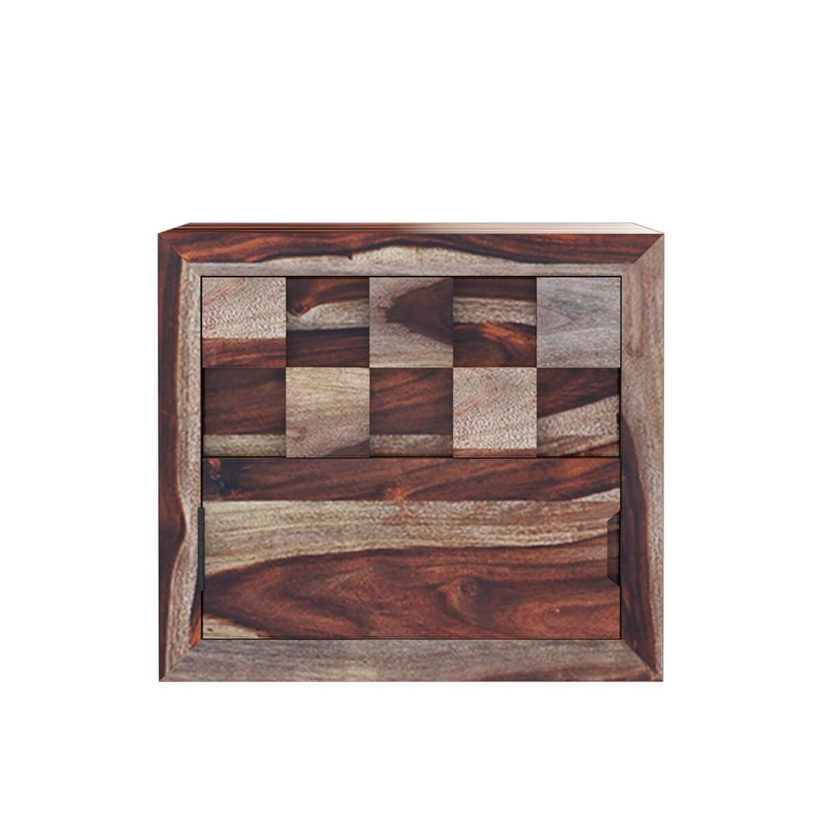 Woodmarwar Solid Sheesham Wood Bedside Table for Bedroom | Solid Wood Bed Side Nightstand End Table with 1 Drawer & 1 Door Cabinet Storage for Home & Bed Room