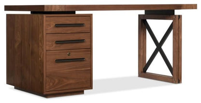 WoodMarwar Solid Sheesham Wood Modern Study Desk with 3 Storage Drawers | Home Office & Workstation Table