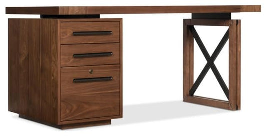 WoodMarwar Solid Sheesham Wood Modern Study Desk with 3 Storage Drawers | Home Office & Workstation Table