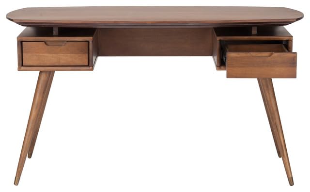 WoodMarwar Solid Sheesham Wood Modern Study Desk with 2 Storage Drawers | Home Office & Workstation Table