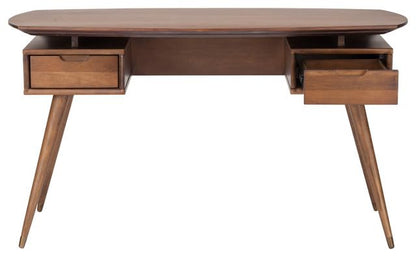 WoodMarwar Solid Sheesham Wood Modern Study Desk with 2 Storage Drawers | Home Office & Workstation Table