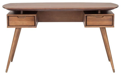 WoodMarwar Solid Sheesham Wood Modern Study Desk with 2 Storage Drawers | Home Office & Workstation Table