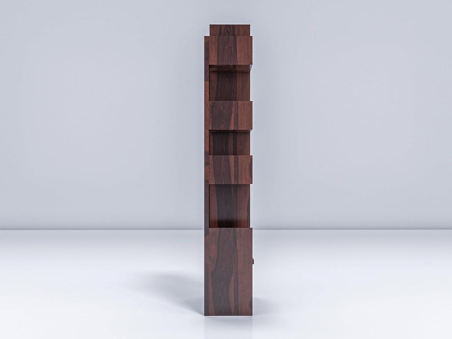 WoodMarwar Sheesham Wood Book Shelf With Two Drawer /Bookcase For Living Room Corner Bookcase for Home Decor & Office
