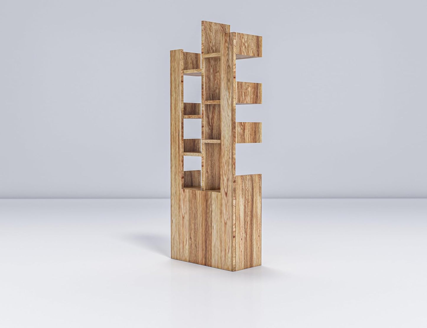 WoodMarwar Sheesham Wood Book Shelf With Two Drawer /Bookcase For Living Room Corner Bookcase for Home Decor & Office