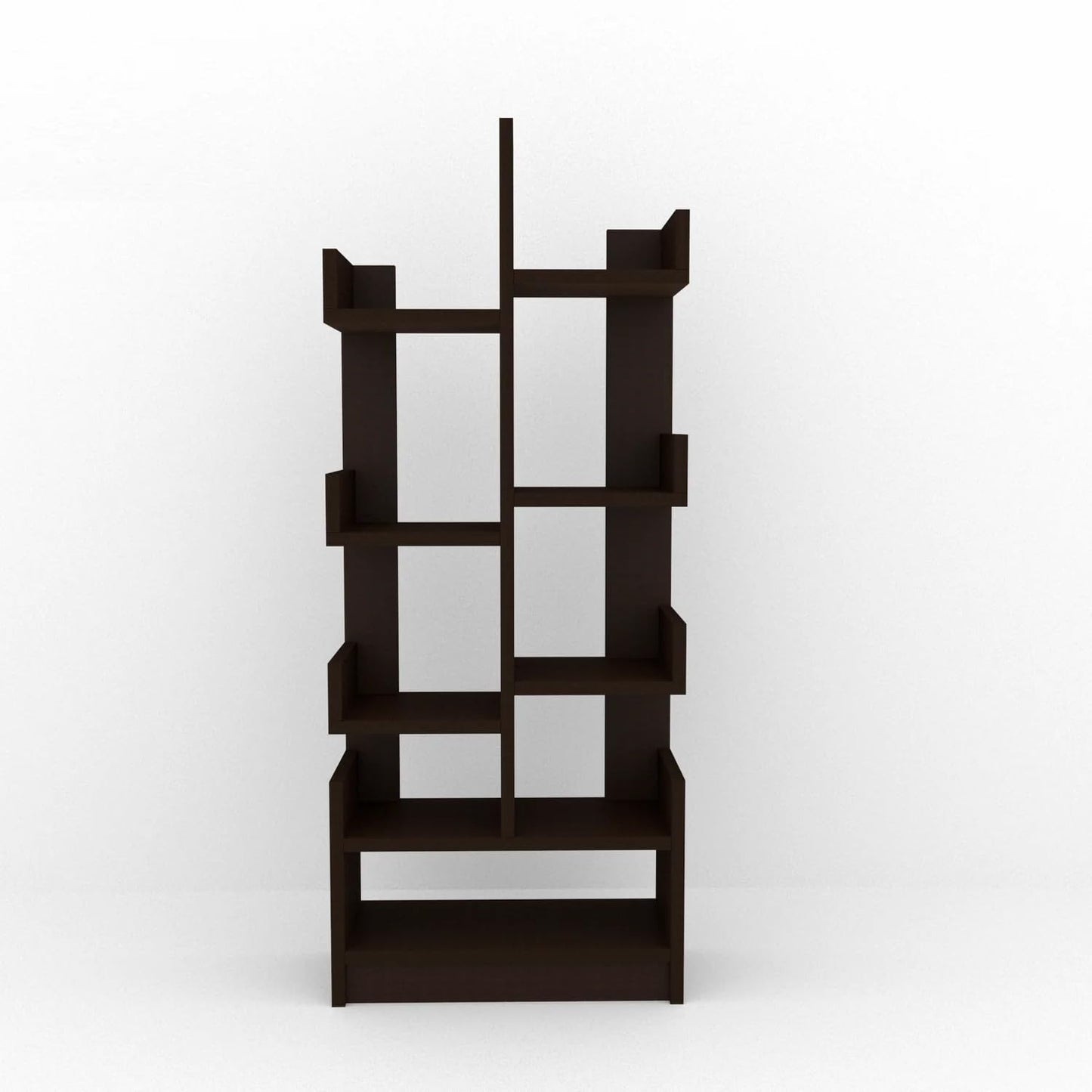 WoodMarwar Solid Sheesham Wood Designer Wooden Bookcase Shelf | Living Room Display & Storage Unit