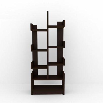 WoodMarwar Solid Sheesham Wood Designer Wooden Bookcase Shelf | Living Room Display & Storage Unit