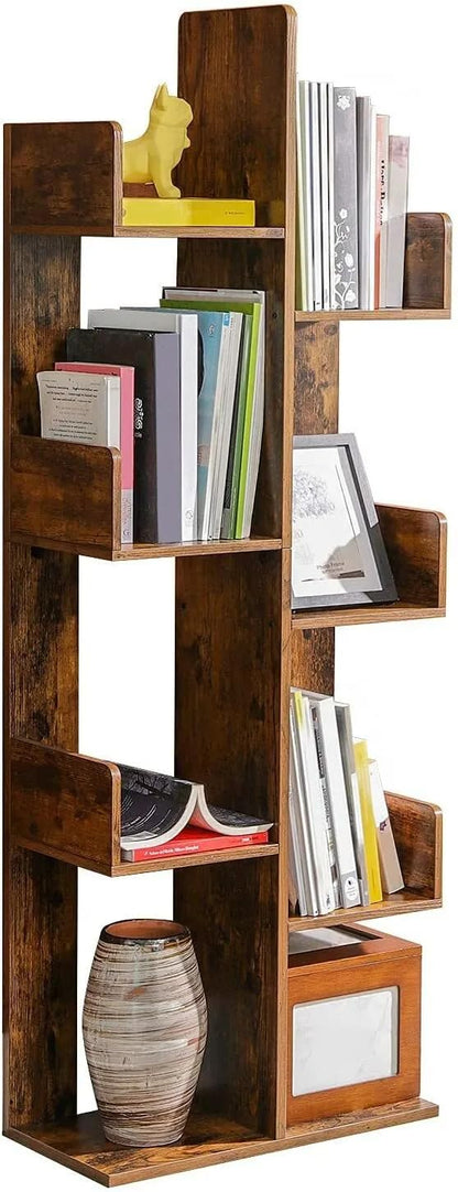 WoodMarwar Solid Sheesham Wood Modern Bookshelf Display Rack | Multipurpose Bookcase Storage Shelf for Living Room, Bedroom & Office Decor