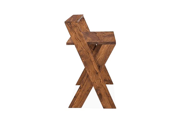 Woodmarwar Sheesham Wood Study Table Workstation for Adult | Laptop Computer Desk with Shelf Storage for Home & Office