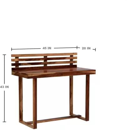 Woodmarwar Sheesham Wood Writing Study Desk for Adults & Students | Solid Wood Laptop Computer Table Without Storage for Home & Office