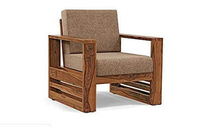 Solid Sheesham Wood Sofa Set 5 Seater | Wooden Sofa Set | Sofa Set 3+1+1 | Sofa Sets for Living Room | Five Seater Sofa Set for Office & Lounge | Rosewood, Brown Finish