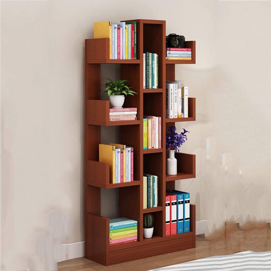 Woodmarwar Solid Sheesham Wood Modern Bookshelf & Display Rack – Multi-Tier Book Storage Organizer for Living Room, Bedroom & Office