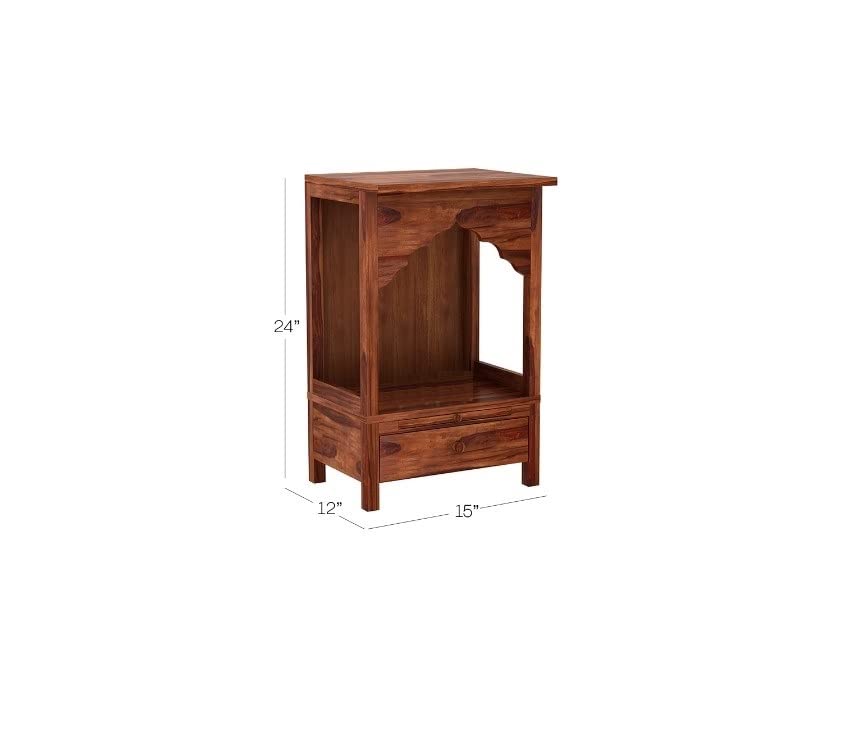 Woodmarwar Solid Sheesham Wooden Temple (Mandir) for Home & Office Furniture