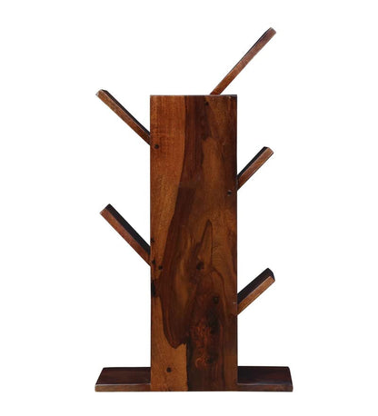 WoodMarwar Sheesham Wood Book Shelf /Bookcase For Living Room Corner Bookcase for Home Decor & Office