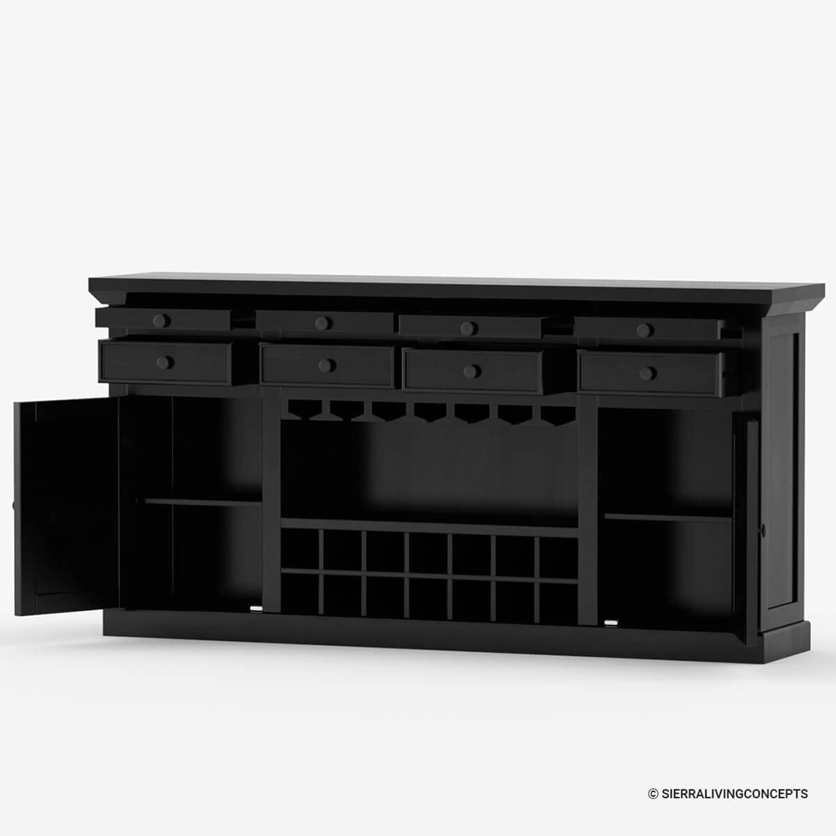 WoodMarwar Solid Sheesham Wood Bar Cabinet  With Storage For Bar Room Furniture