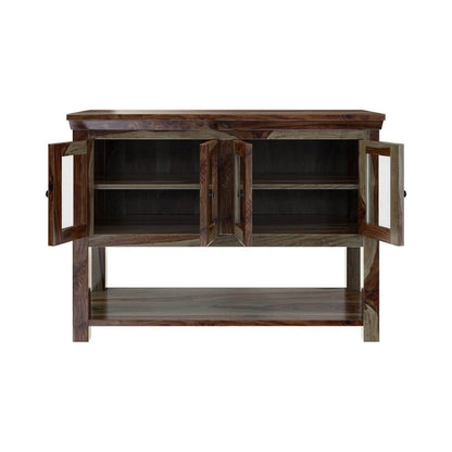 Woodmarwar Solid Sheesham Wood Sideboard With Storage for Living Room Furniture