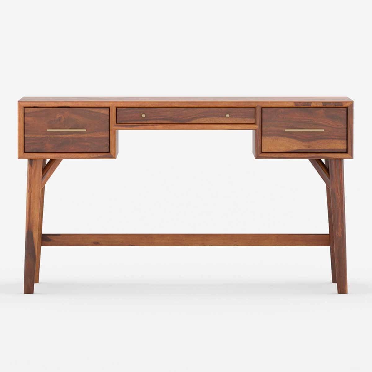 Woodmarwar Solid Sheesham Wood Study Table for Adults | Wooden Workstation with 3 Drawer Storage for Home, Office & Study Room
