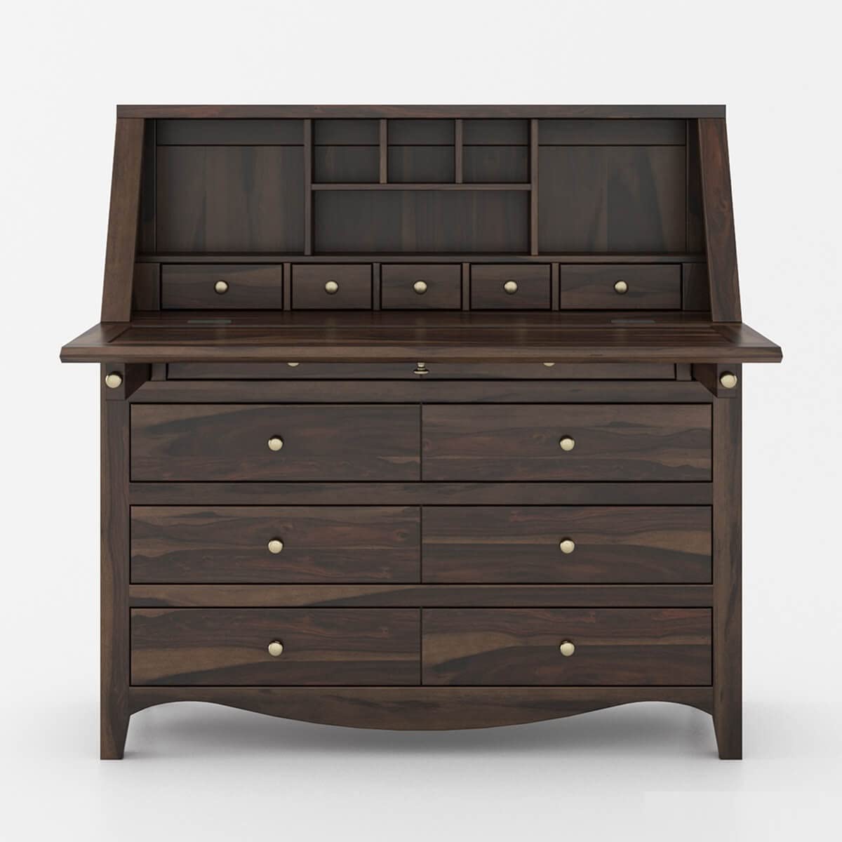 WoodMarwar Solid Sheesham Wood Chest of Drawer 13  Drawers & 6 Shelf & One Door Dresser for Home & Living Room