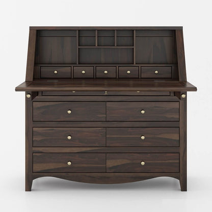 WoodMarwar Solid Sheesham Wood Chest of Drawer 13  Drawers & 6 Shelf & One Door Dresser for Home & Living Room