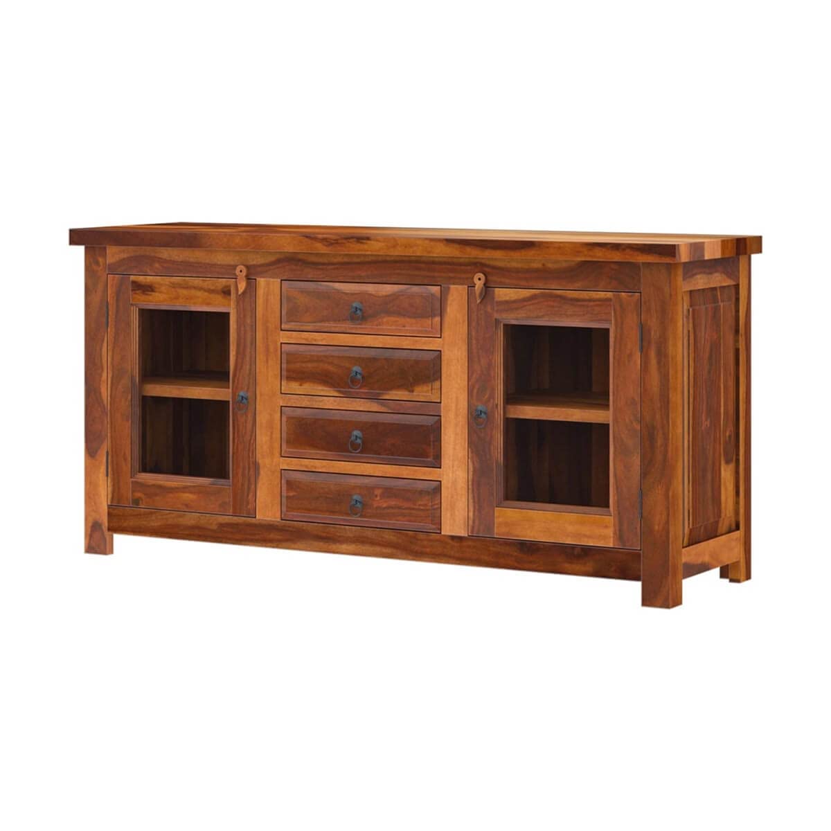 Woodmarwar Solid Sheesham Wood Sideboard With Storage for Living Room Furniture
