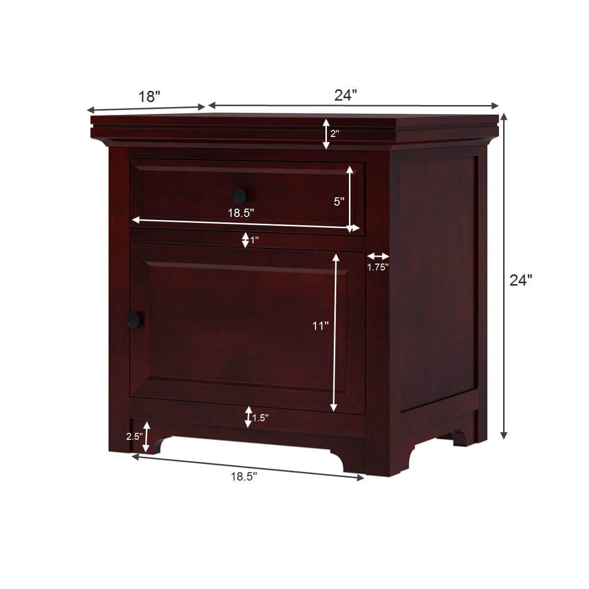 Woodmarwar Solid Sheesham Wood Bedside Table for Bedroom | Solid  Wood Bed Side Nightstand End Table with 1 Drawer & 1 Door Cabinet Storage for Home & Bed Room