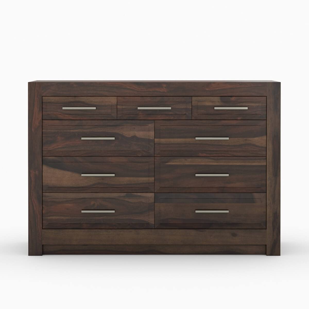 WoodMarwar Solid Sheesham Wood Chest of Drawer 10 Drawers Dresser for Home & Living Room