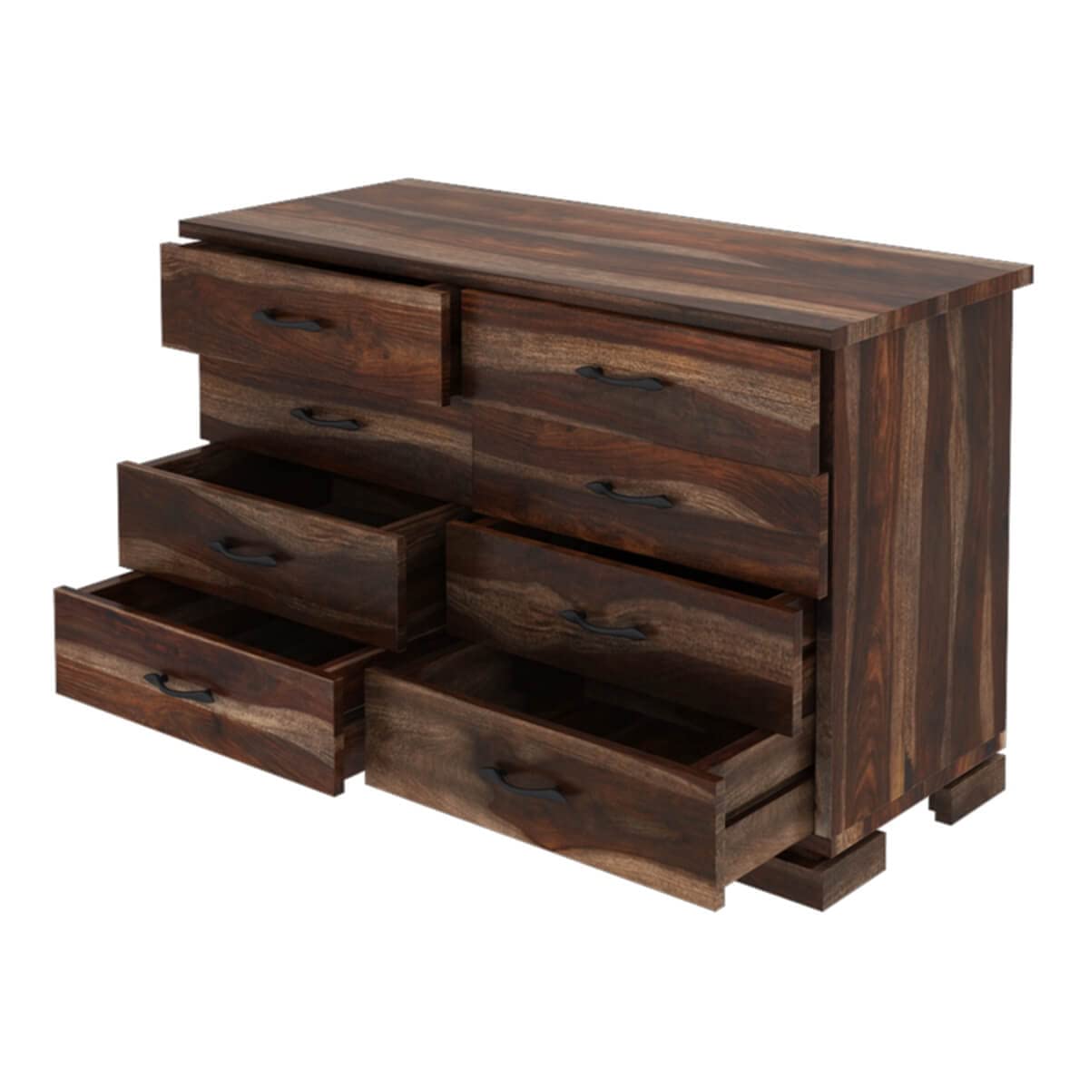 WoodMarwar Solid Sheesham Wood Chest of Drawer 8 Drawers Dresser for Home & Living Room