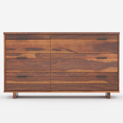 WoodMarwar Solid Sheesham Wood Chest of Drawer 6 Drawers Dresser for Home & Living Room