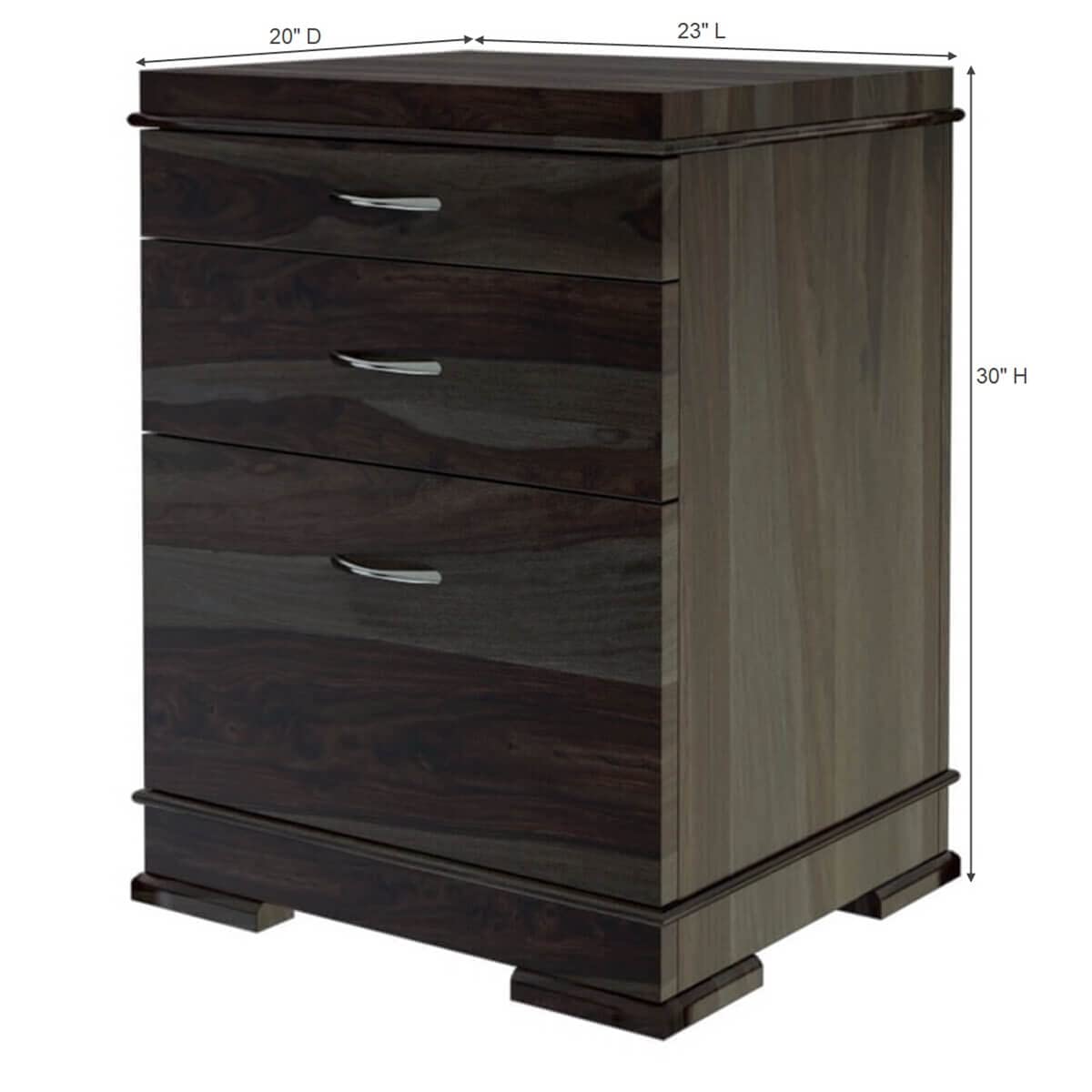 WoodMarwar Solid Sheesham Wood Chest of Drawer 3 Drawers Dresser for Home & Living Room