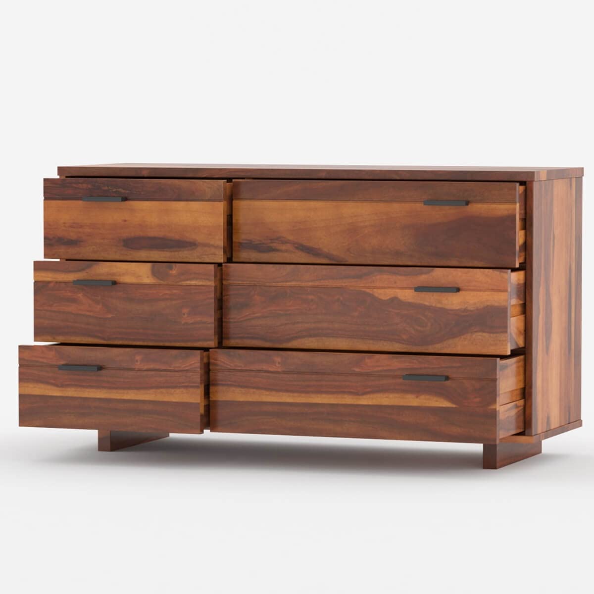 WoodMarwar Solid Sheesham Wood Chest of Drawer 6 Drawers Dresser for Home & Living Room