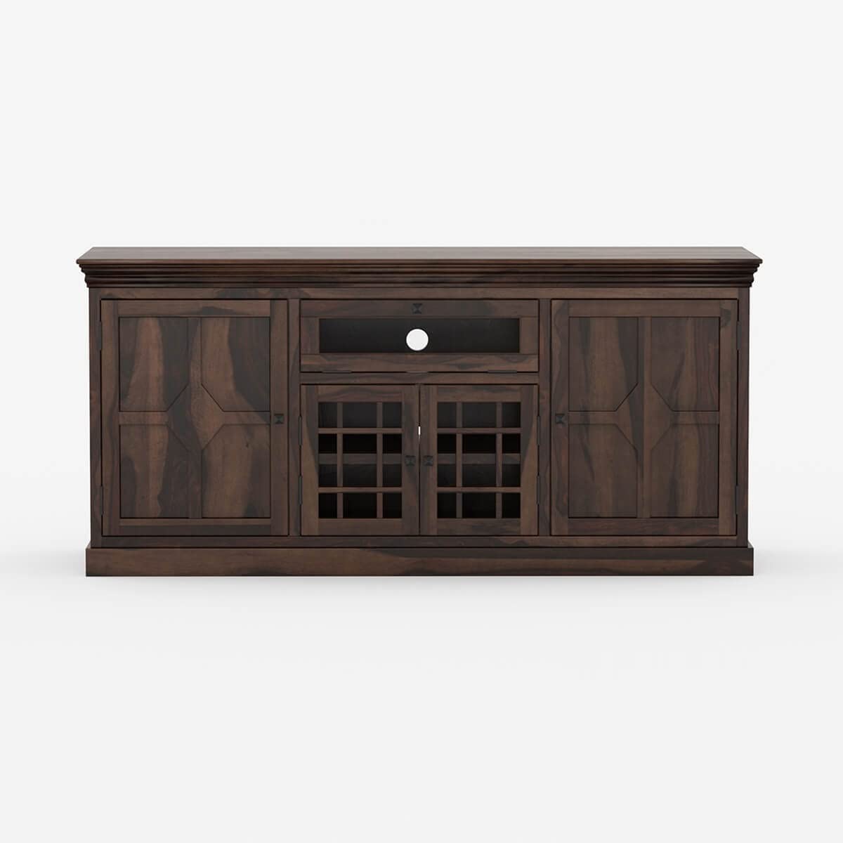 Woodmarwar Solid Sheesham Wood Sideboard With Storage for Living Room Furniture