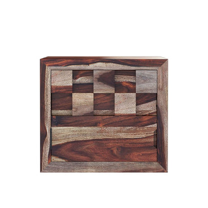 Woodmarwar Solid Sheesham Wood Bedside Table for Bedroom | Solid Wood Bed Side Nightstand End Table with 1 Drawer & 1 Door Cabinet Storage for Home & Bed Room