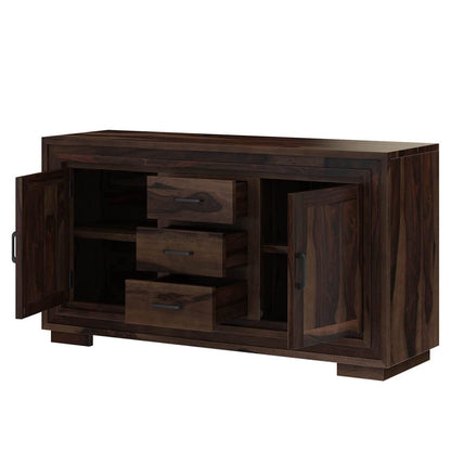 Woodmarwar Solid Sheesham Wood Sideboard With Storage for Living Room Furniture