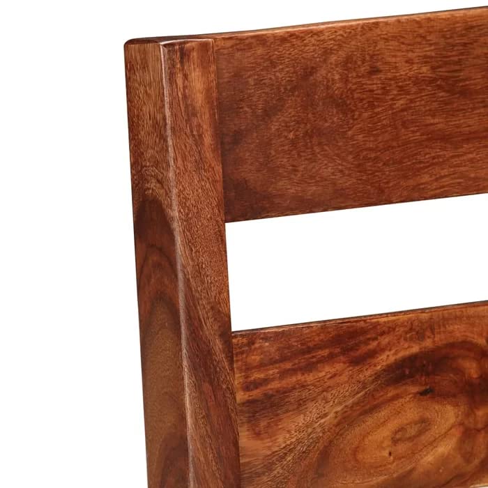 Solid Solid Sheesham Wood Bar Chairs for Home |Solid Long Wooden Chair | High Bar Chair Set of 2 | Brown Finish