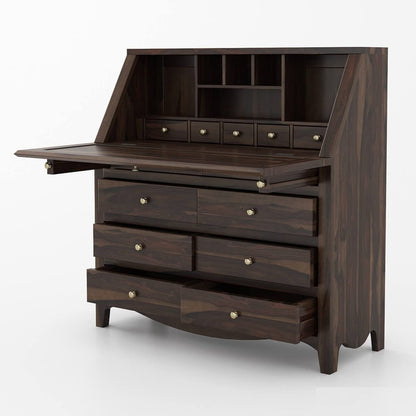 WoodMarwar Solid Sheesham Wood Chest of Drawer 13  Drawers & 6 Shelf & One Door Dresser for Home & Living Room
