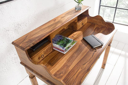 Woodmarwar Solid Sheesham Wood Writing Study Desk for Adults & Students | Solid Wood Laptop Computer Table with 3 Drawer & Shelf Storage for Home & Office