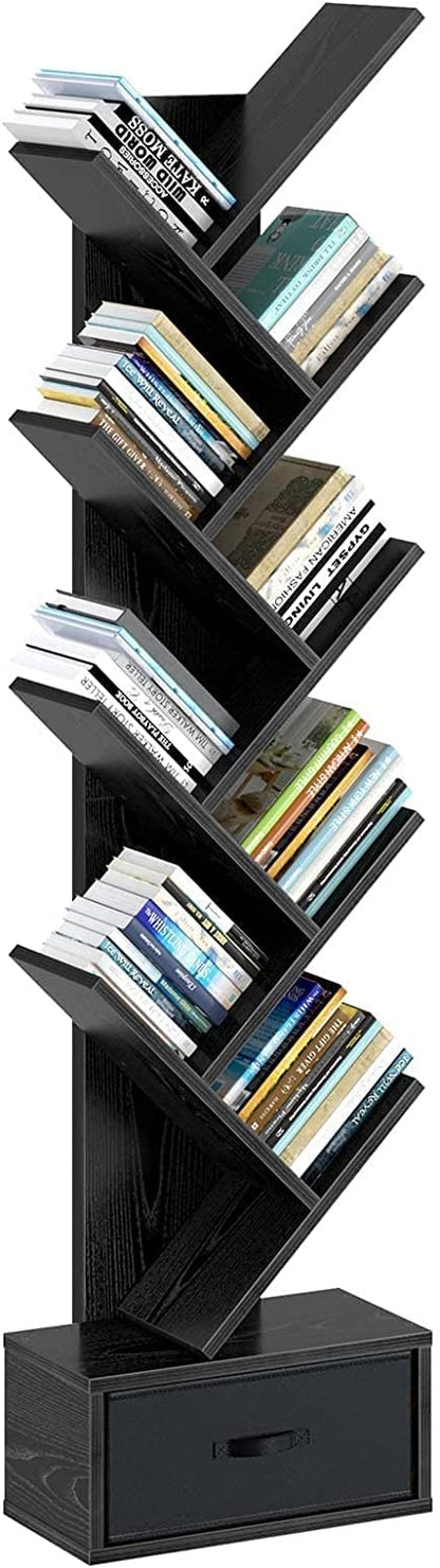 WoodMarwar Sheesham Wood Book Shelf /Bookcase For Living Room Corner Bookcase for Home Decor & Office