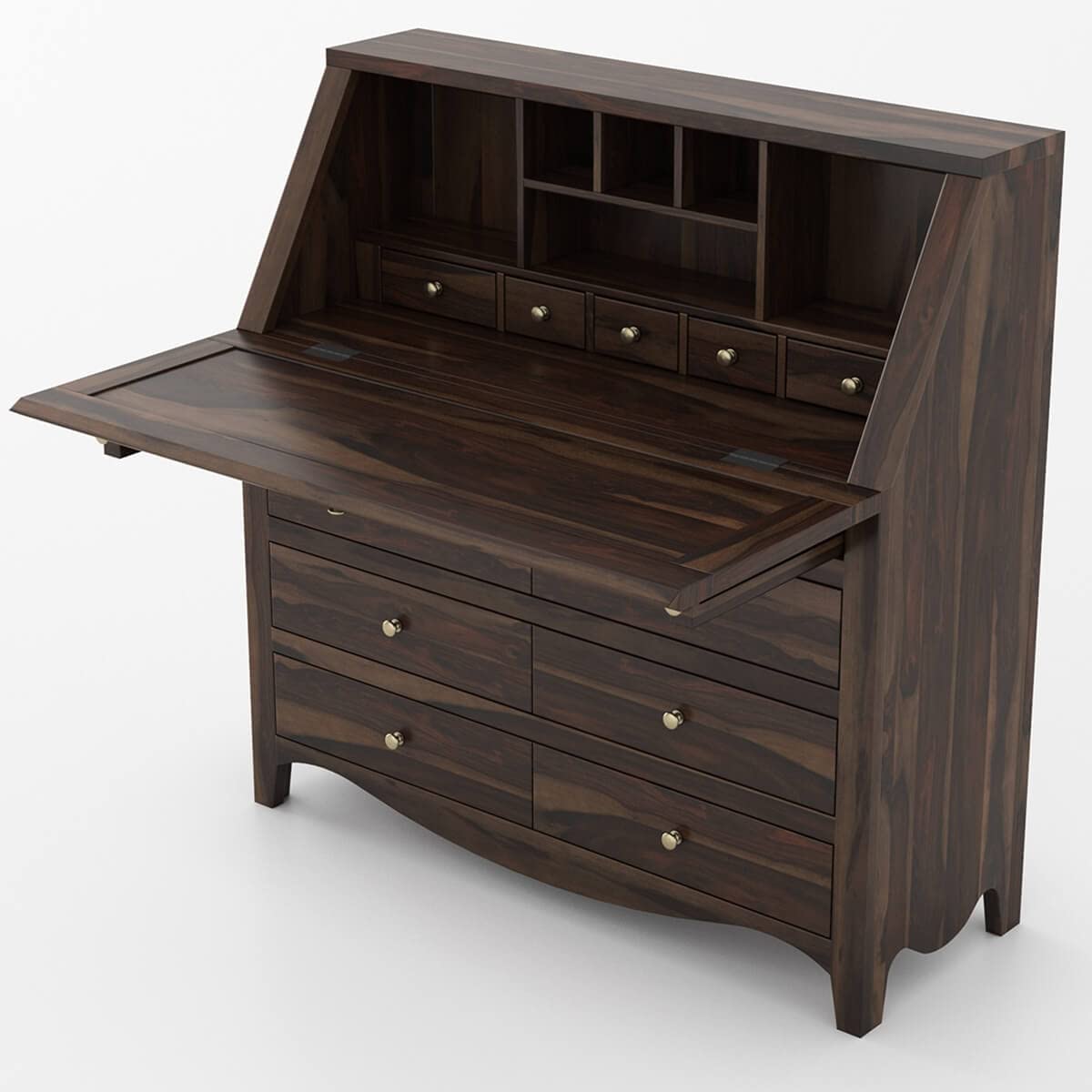 WoodMarwar Solid Sheesham Wood Chest of Drawer 13  Drawers & 6 Shelf & One Door Dresser for Home & Living Room