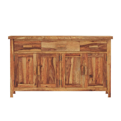 Woodmarwar Solid Sheesham Wood Sideboard With Storage for Living Room Furniture