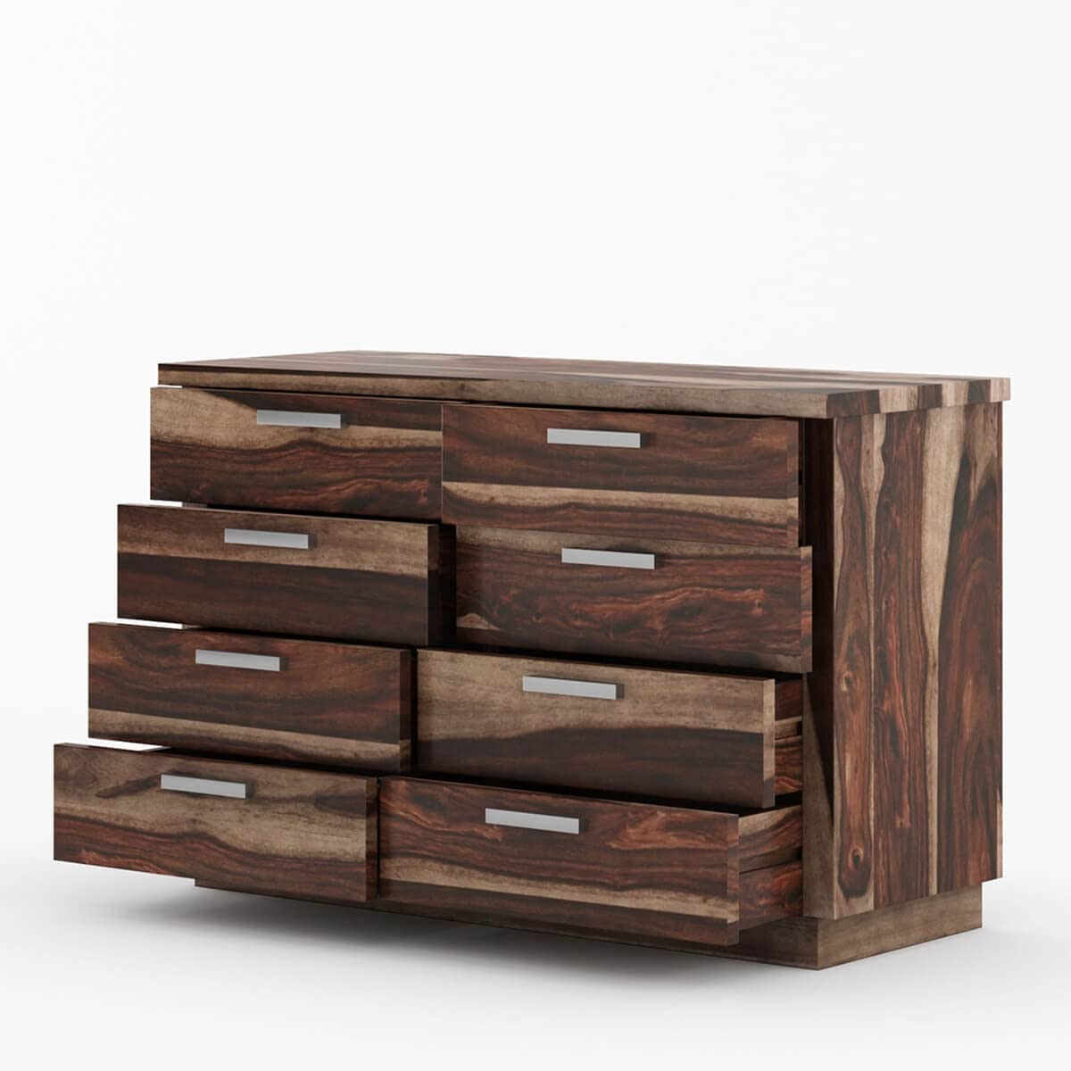 WoodMarwar Solid Sheesham Wood Chest of Drawer 8 Drawers Dresser for Home & Living Room