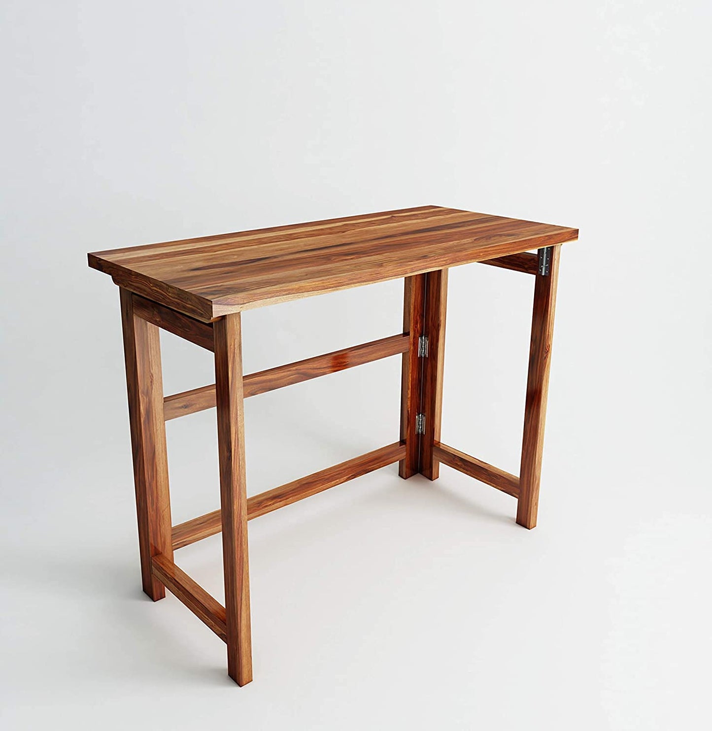 Woodmarwar Sheesham Wood Writing Study Desk for Adults & Students | Solid Wood Foldable Laptop Computer Table Without Storage for Home & Office
