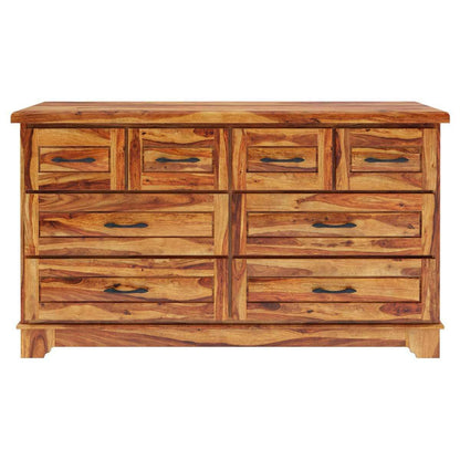 WoodMarwar Solid Sheesham Wood Chest of Drawer 8 Drawers Dresser for Home & Living Room