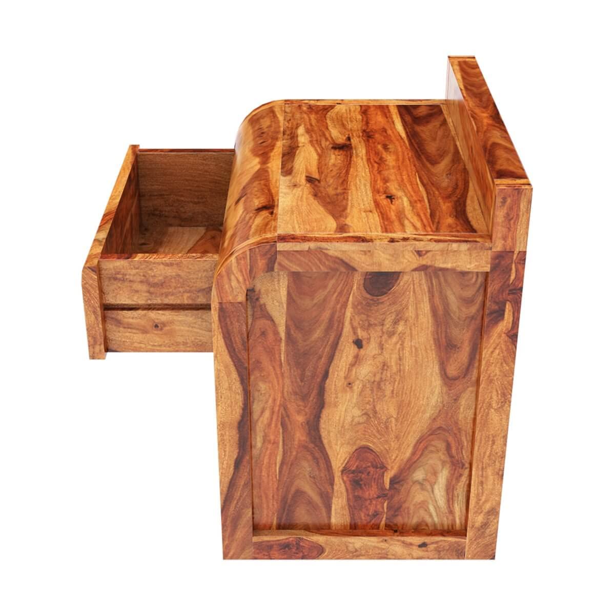 Woodmarwar Solid Sheesham Wood Bedside Table for Bedroom | Solid Pure Wooden Bed Side Nightstand End Table with 1 Drawer & 1 Open Shelf Storage for Home & Bed Room