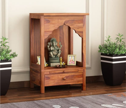 Woodmarwar Solid Sheesham Wooden Temple (Mandir) for Home & Office Furniture