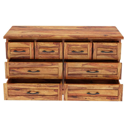 WoodMarwar Solid Sheesham Wood Chest of Drawer 8 Drawers Dresser for Home & Living Room