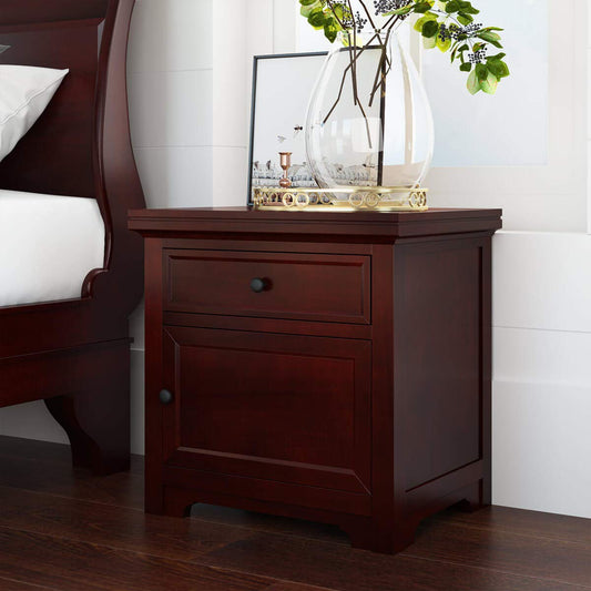 Woodmarwar Solid Sheesham Wood Bedside Table for Bedroom | Solid  Wood Bed Side Nightstand End Table with 1 Drawer & 1 Door Cabinet Storage for Home & Bed Room