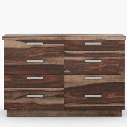 WoodMarwar Solid Sheesham Wood Chest of Drawer 8 Drawers Dresser for Home & Living Room