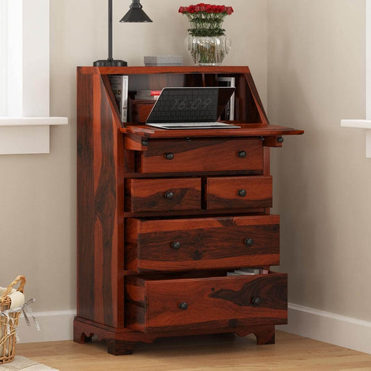 WoodMarwar Solid Sheesham Wood Chest of Drawer 7 Drawers Dresser for Home & Living Room