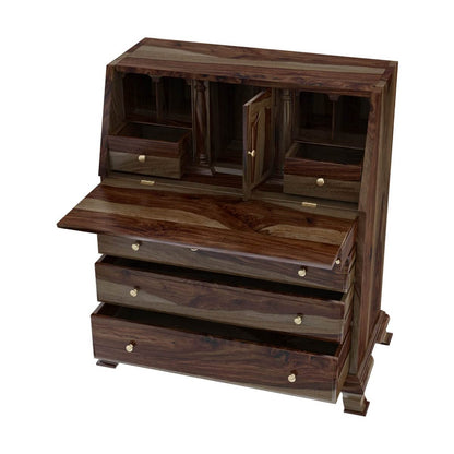 WoodMarwar Solid Sheesham Wood Chest of Drawer 6 Drawers & One Door & 4 Shelf  Dresser for Home & Living Room